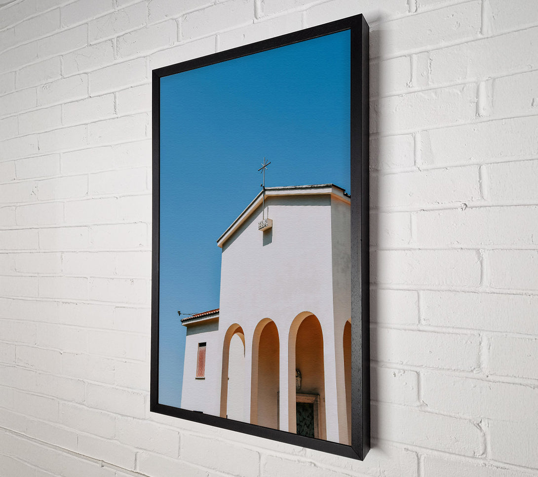  A Canvas Print of White Architectural Arcs Canvas Wall Art