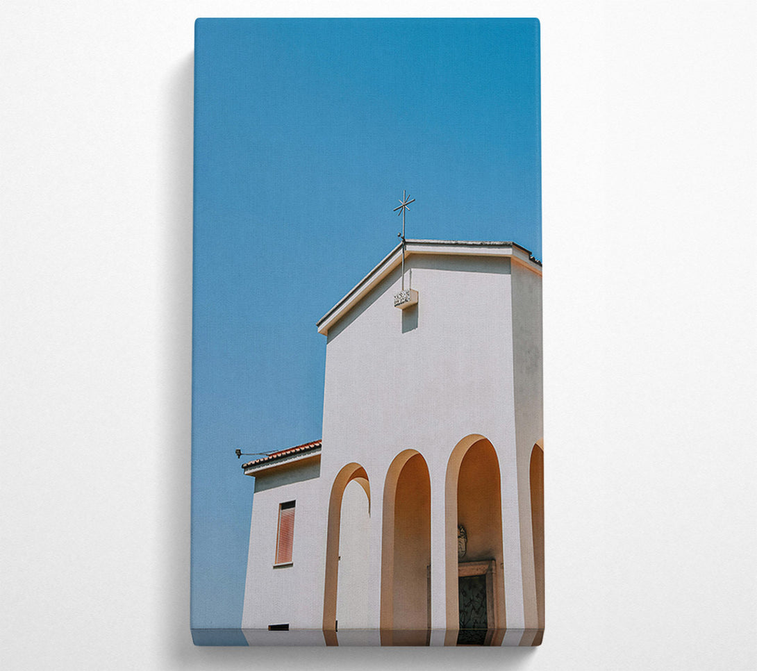  A Canvas Print of White Architectural Arcs Canvas Wall Art