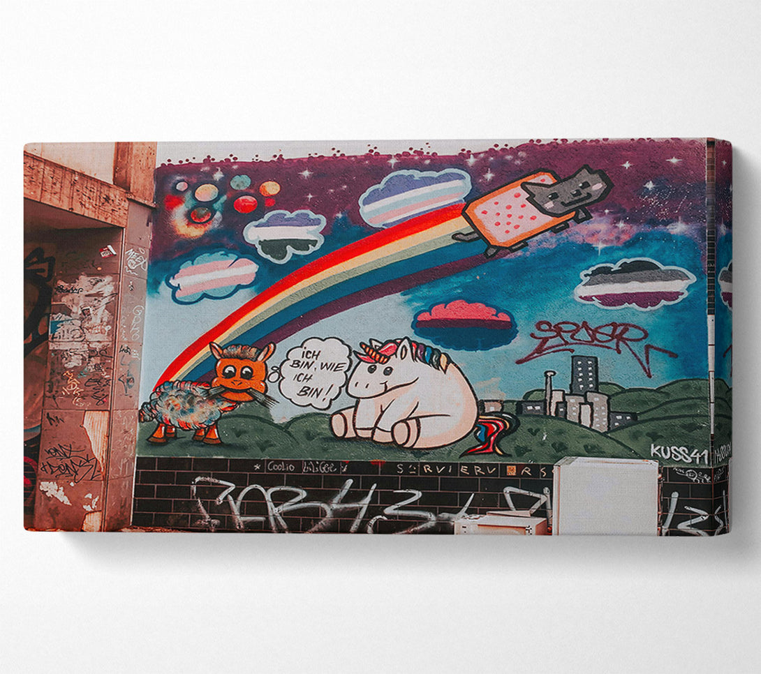  A Canvas Print of Rainbow City Dreams Canvas Wall Art