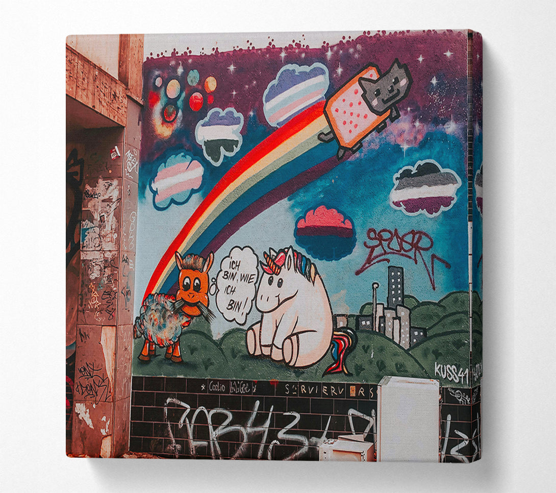  A Canvas Print of Rainbow City Dreams Canvas Wall Art