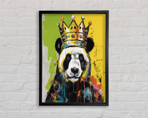 Panda King Urban Framed Print