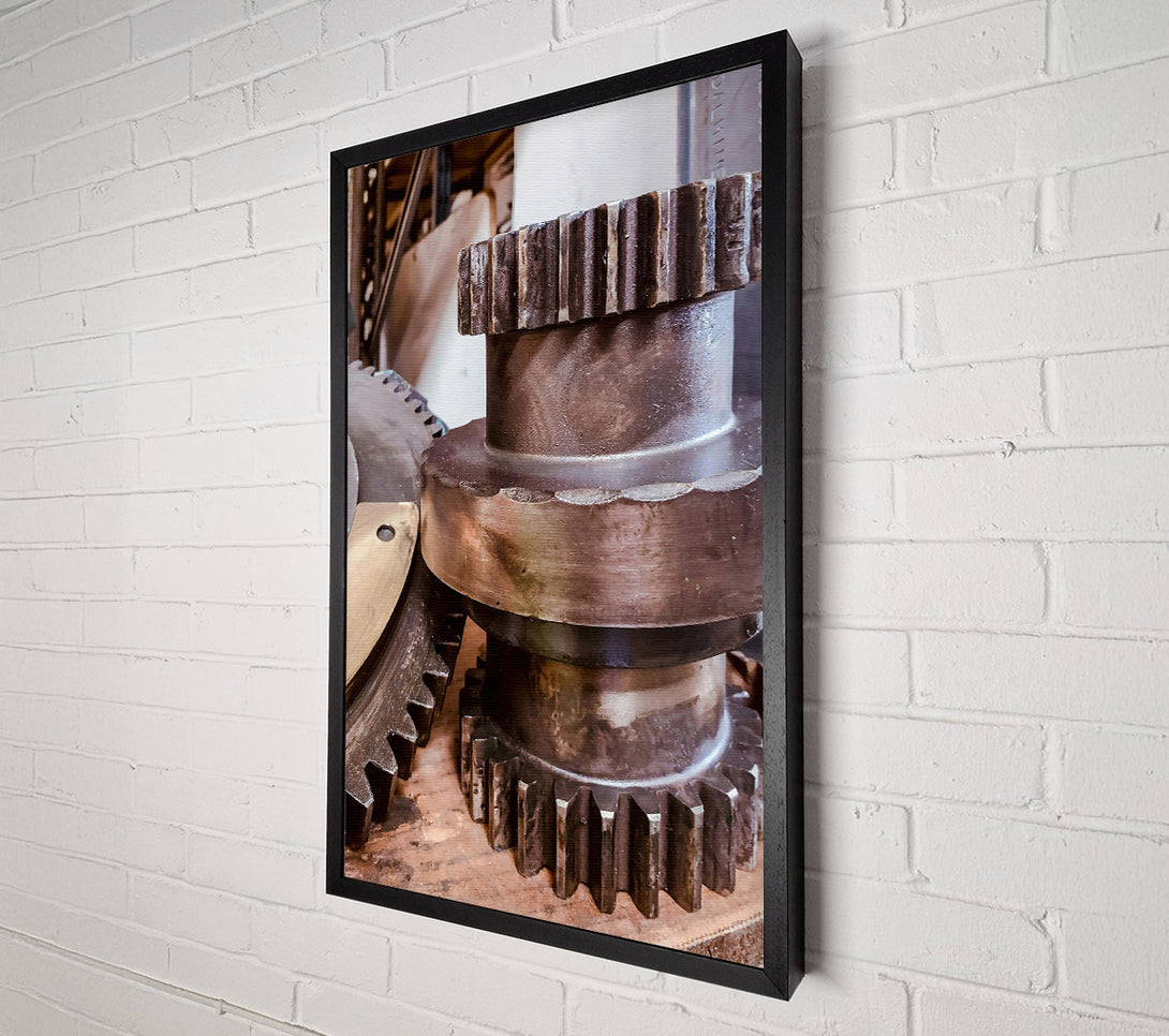  A Canvas Print of Rusty Cogs & Gears Canvas Wall Art