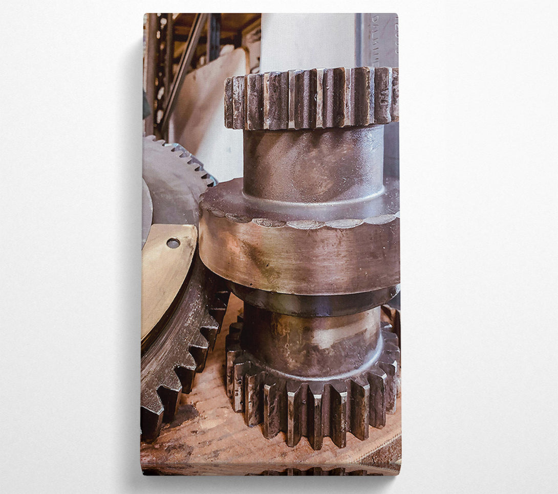  A Canvas Print of Rusty Cogs & Gears Canvas Wall Art