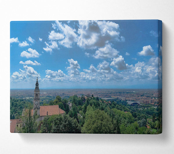  A Canvas Print of Blue Sky Cityscape Canvas Print