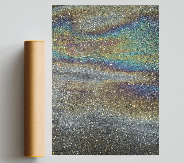 Grey Rainbow Sheen Print