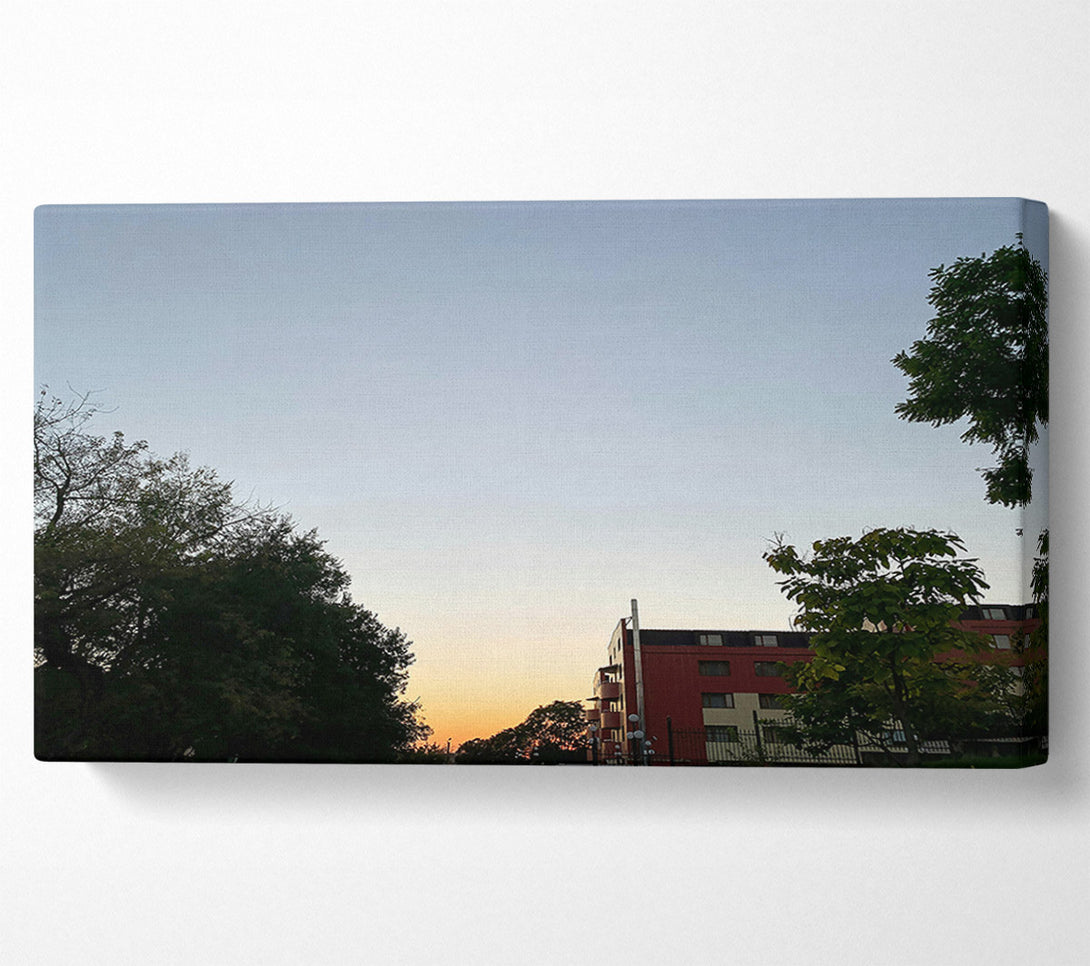  A Canvas Print of Orange Evening Sky Canvas Print