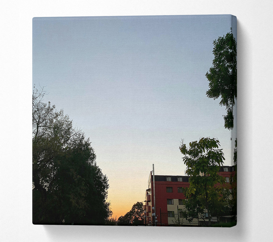  A Canvas Print of Orange Evening Sky Canvas Print