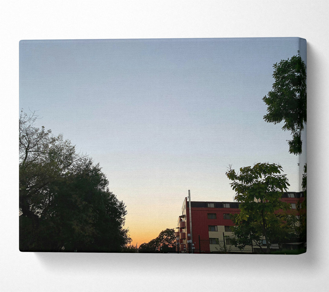 A Canvas Print of Orange Evening Sky Canvas Print