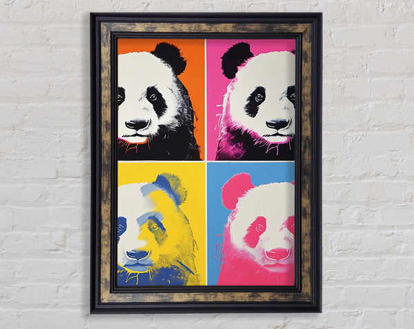 Panda Popart Framed Print