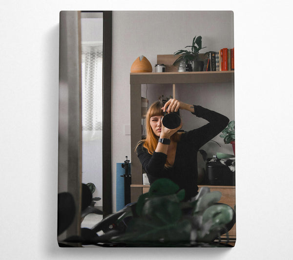  A Canvas Print of Black And Green Focus Canvas Wall Art