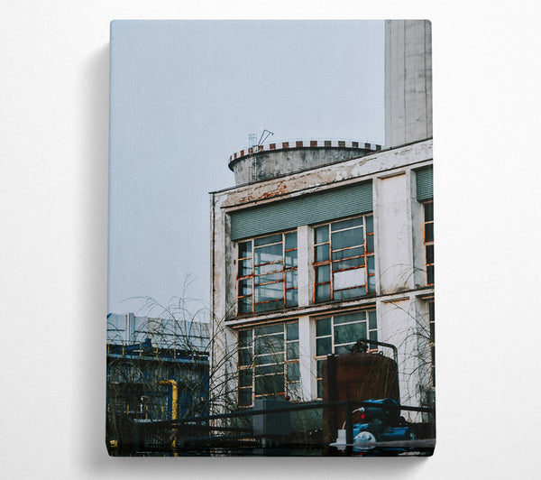  A Canvas Print of Rustic Grey Windows Canvas Print