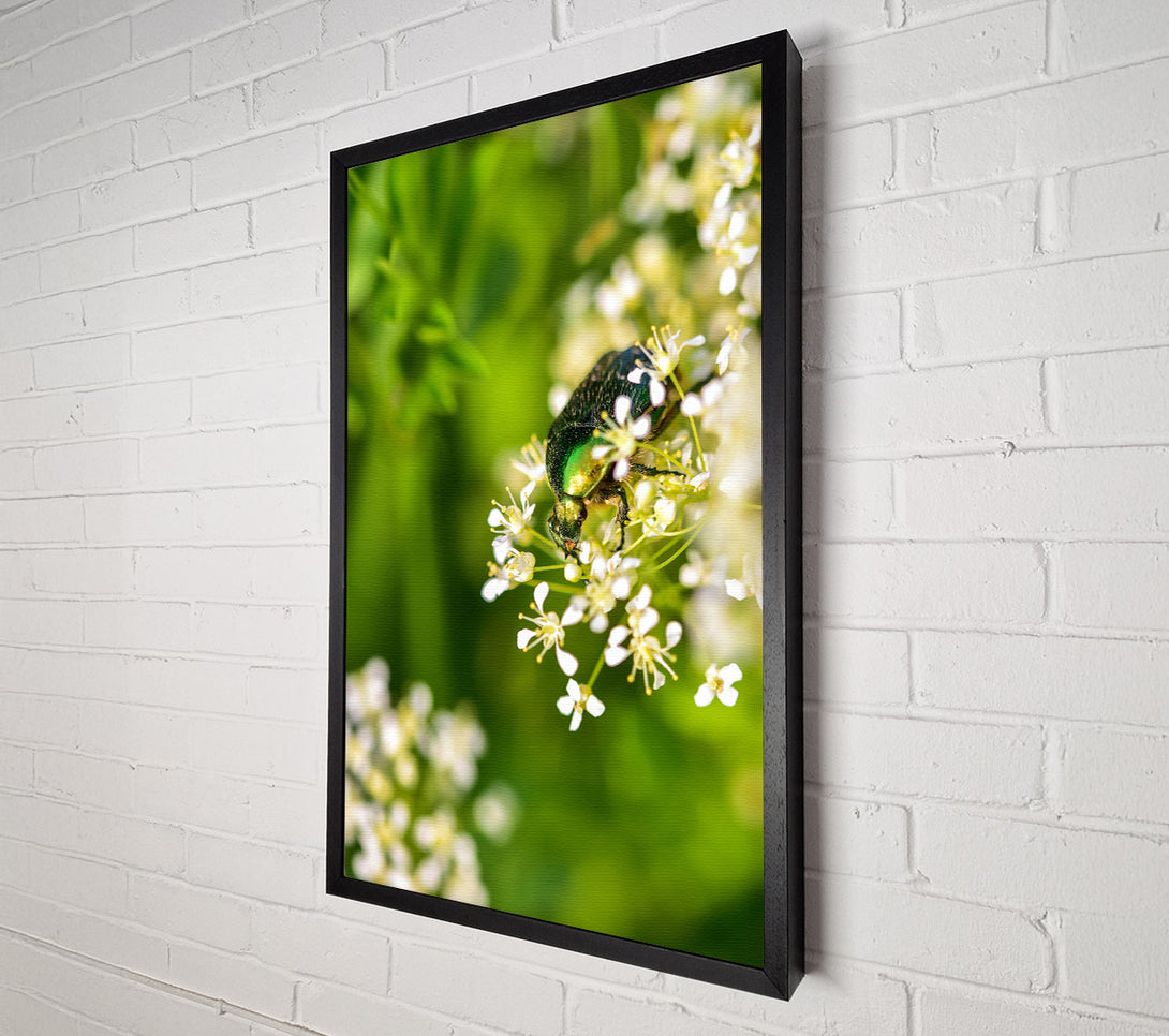  A Canvas Print of Emerald Bloom Beauty Canvas Wall Art