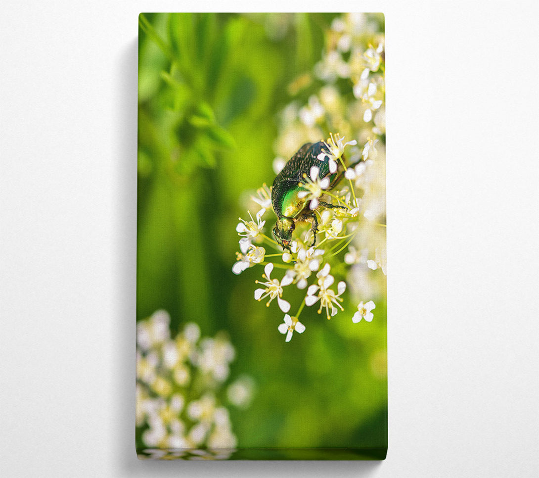  A Canvas Print of Emerald Bloom Beauty Canvas Wall Art