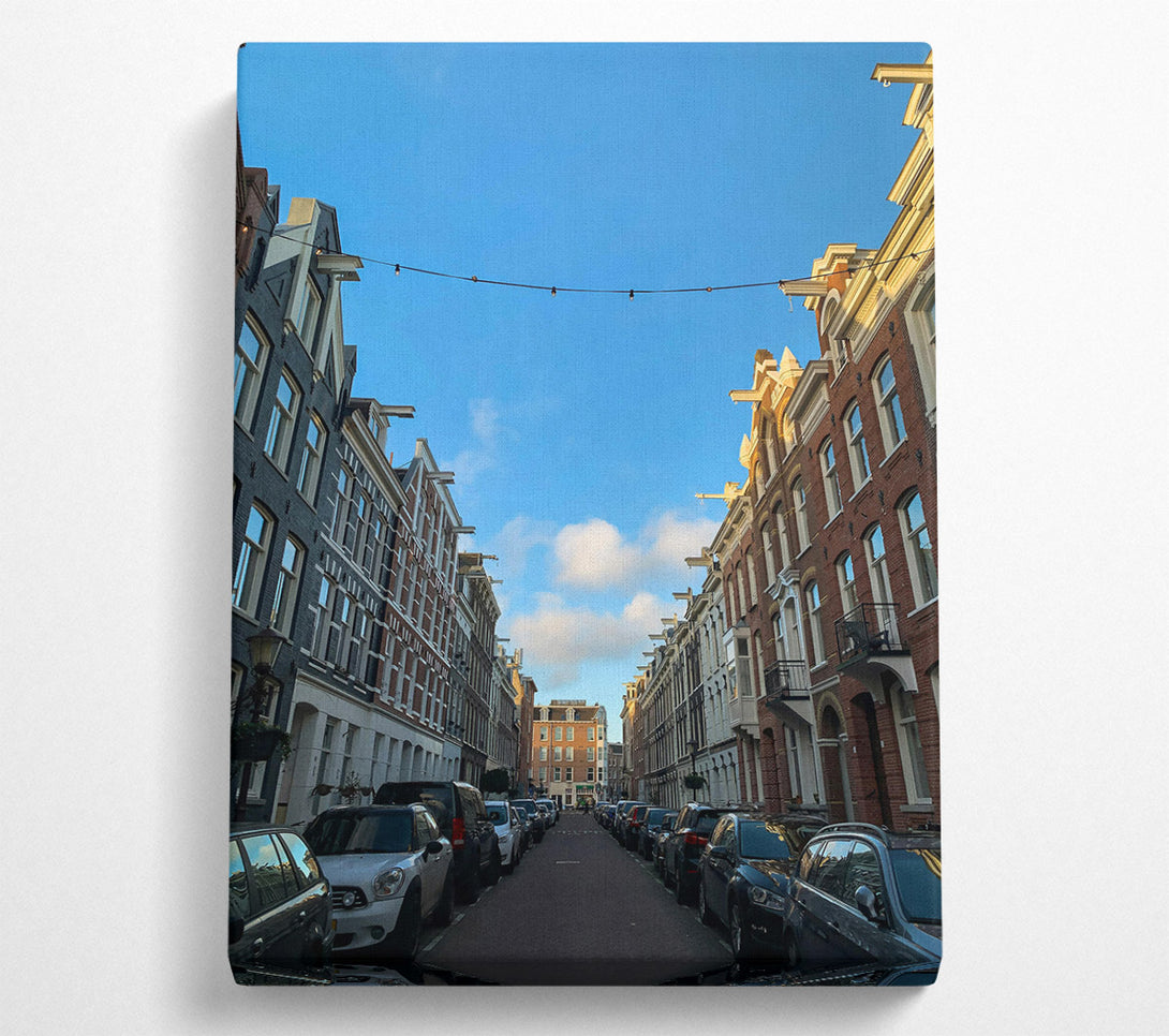  A Canvas Print of Blue Sky Cityscape Canvas Print