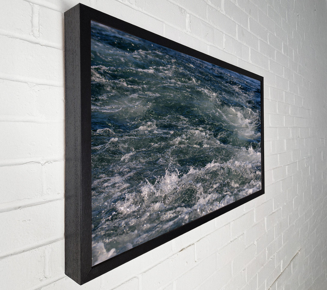  A Canvas Print of Teal Ocean'S Fury Canvas Art