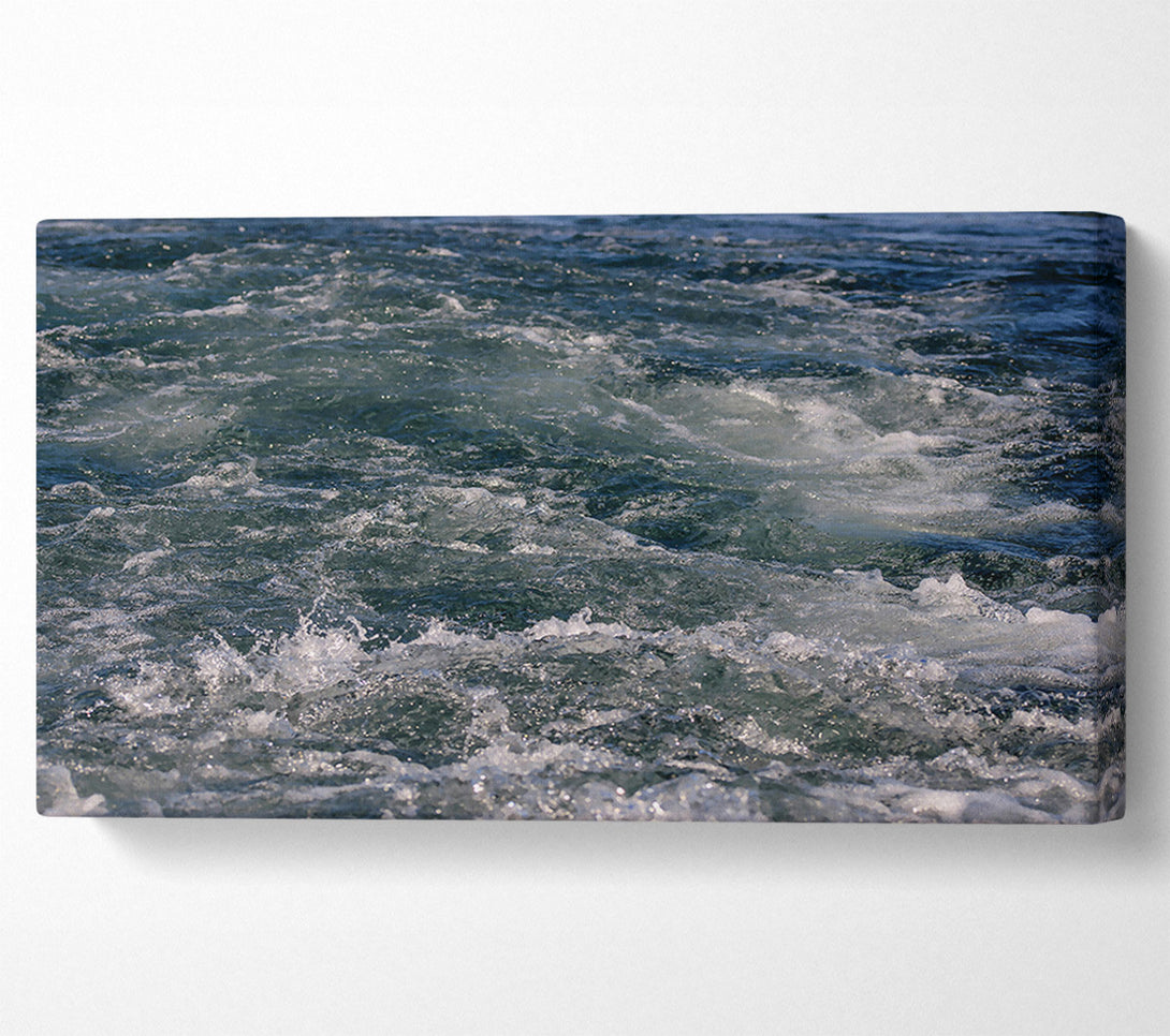  A Canvas Print of Teal Ocean'S Fury Canvas Art
