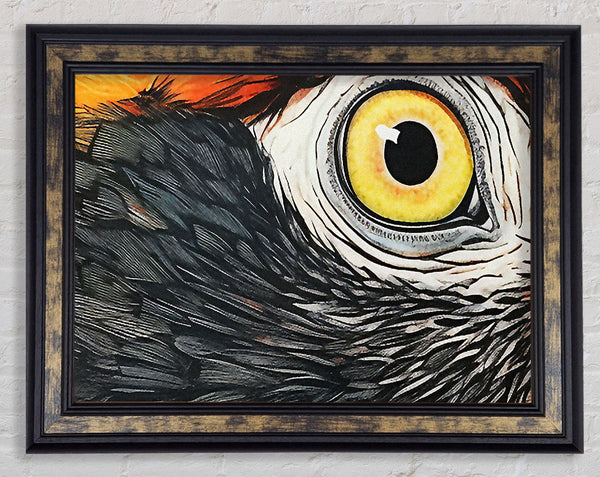 Parrot Close-Up Art Framed Print