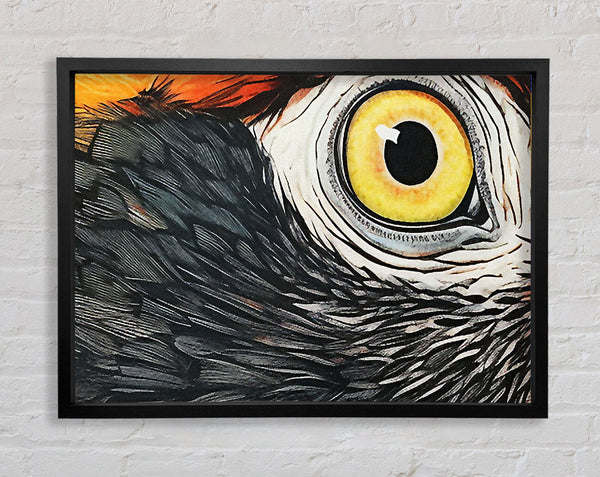 Parrot Close-Up Art Framed Print