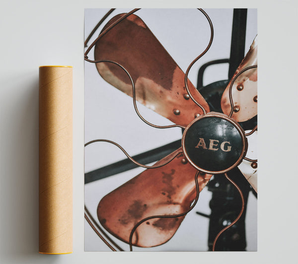Copper Industrial Fan Blade Poster