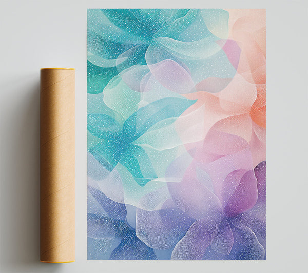 Pastel Floral Shapes Giclee Print