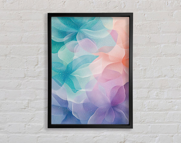 Pastel Floral Shapes Framed Print