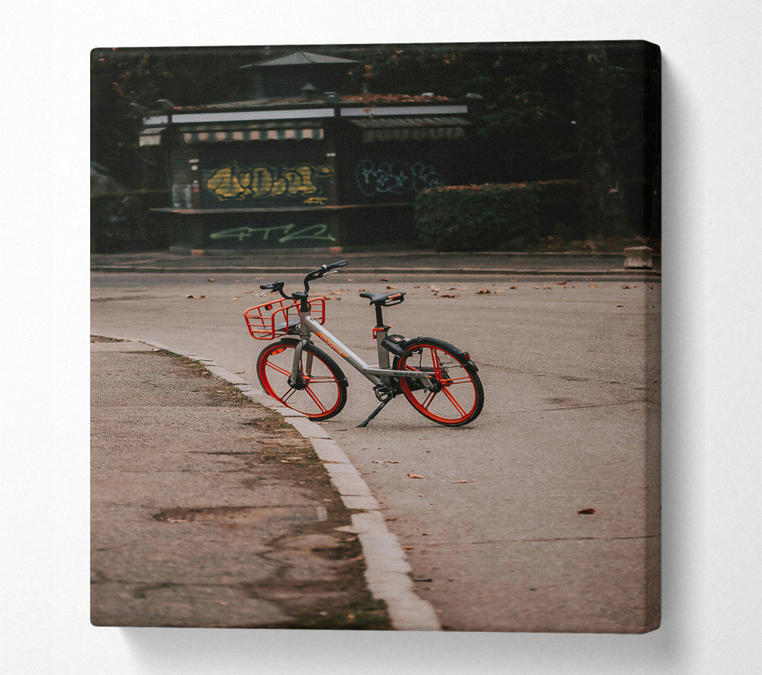  A Canvas Print of Orange Wheel Cityscape Canvas Wall Art