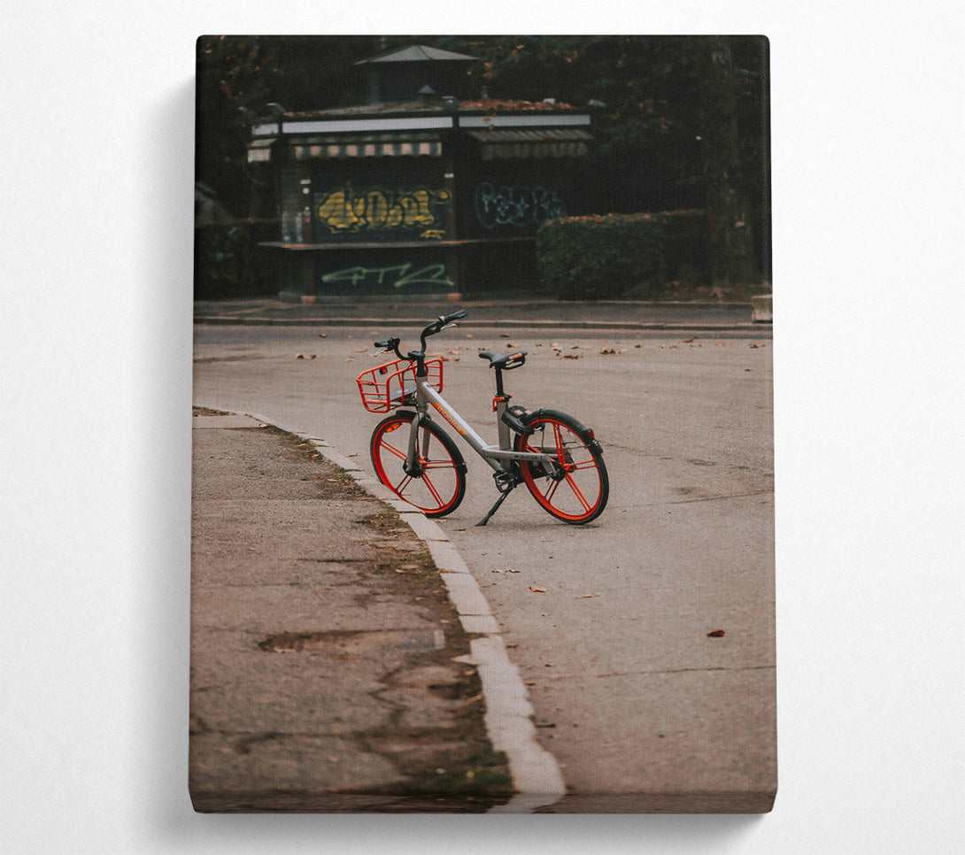  A Canvas Print of Orange Wheel Cityscape Canvas Wall Art