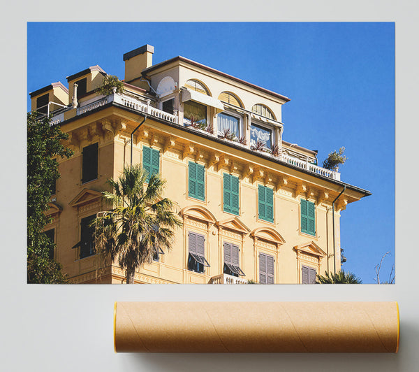 Golden Italian Terrace Giclee Print