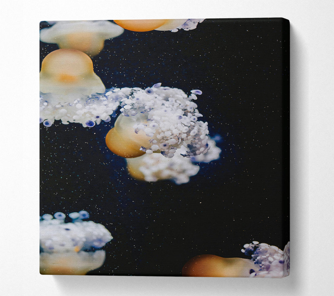  A Canvas Print of Orange Jellyfish Dreams Canvas Art
