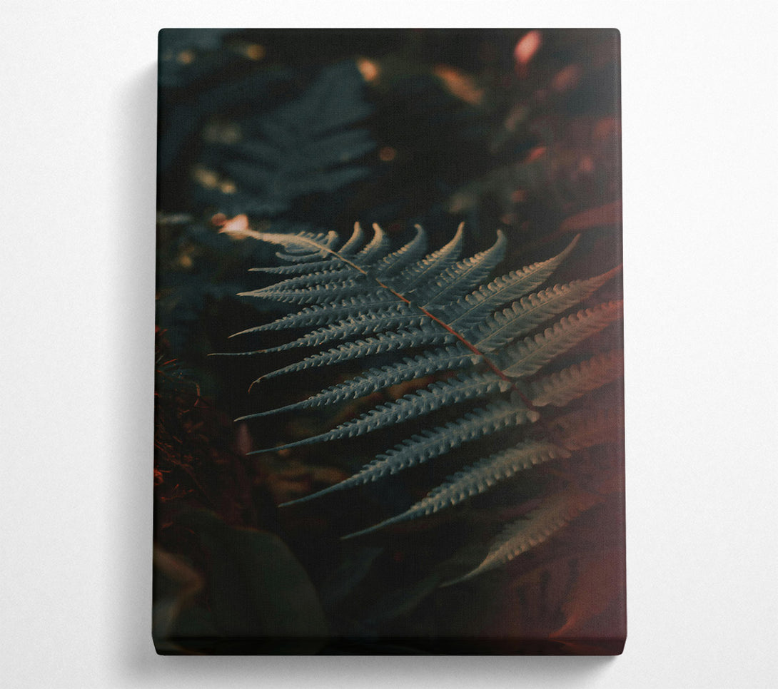  A Canvas Print of Teal Fern Fronds Canvas Print