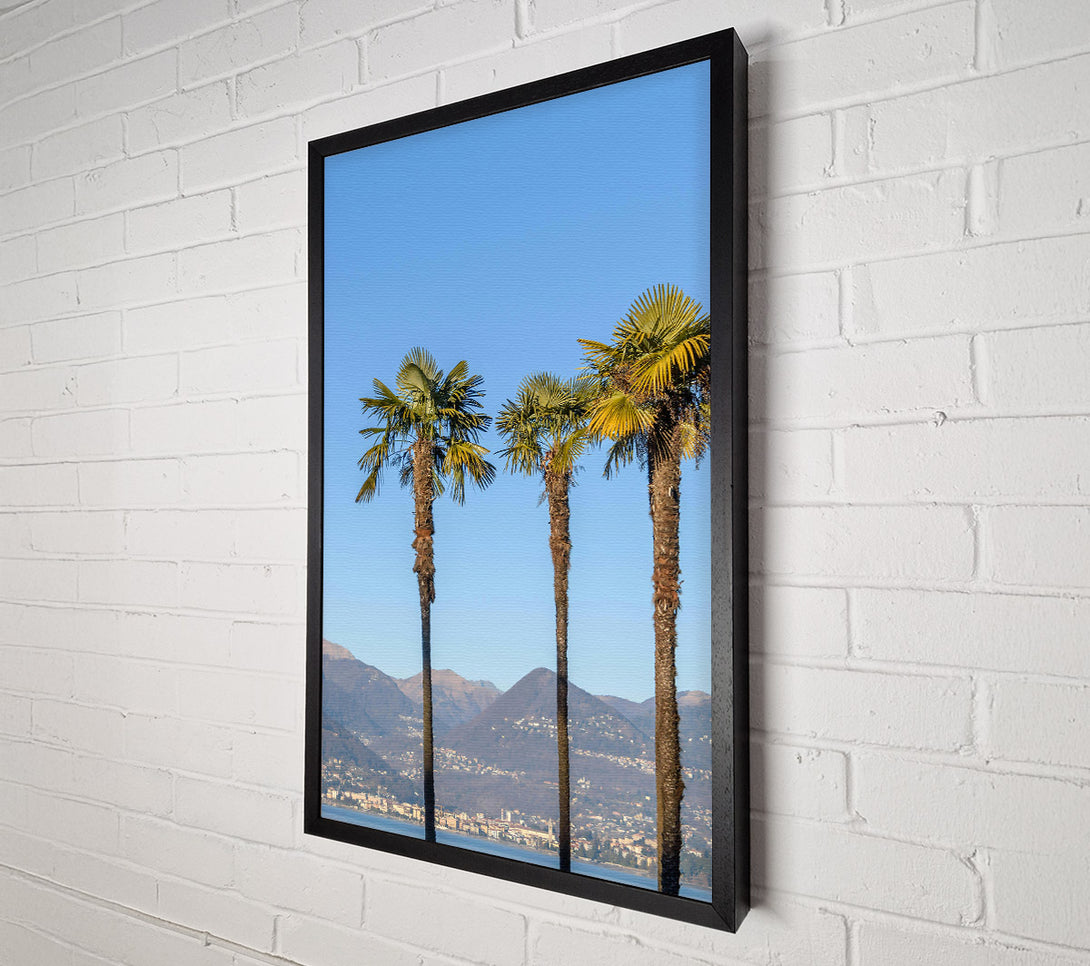  A Canvas Print of Blue Sky Palm Trees Canvas Art
