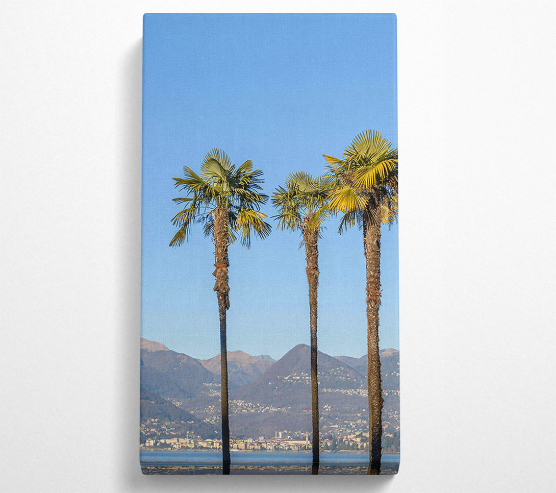  A Canvas Print of Blue Sky Palm Trees Canvas Art
