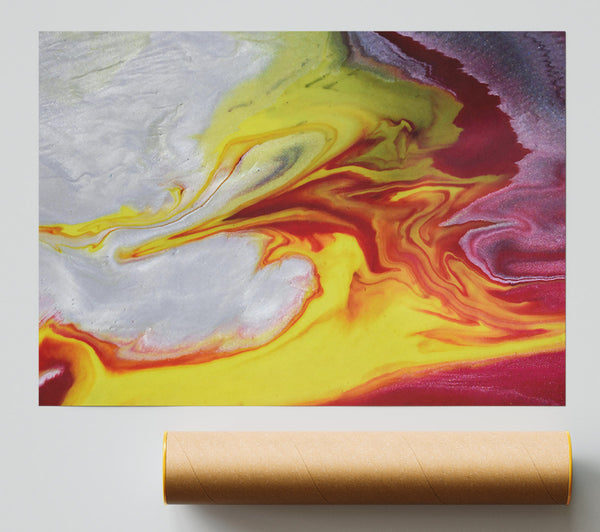 Yellow Flame Flow Giclee Print
