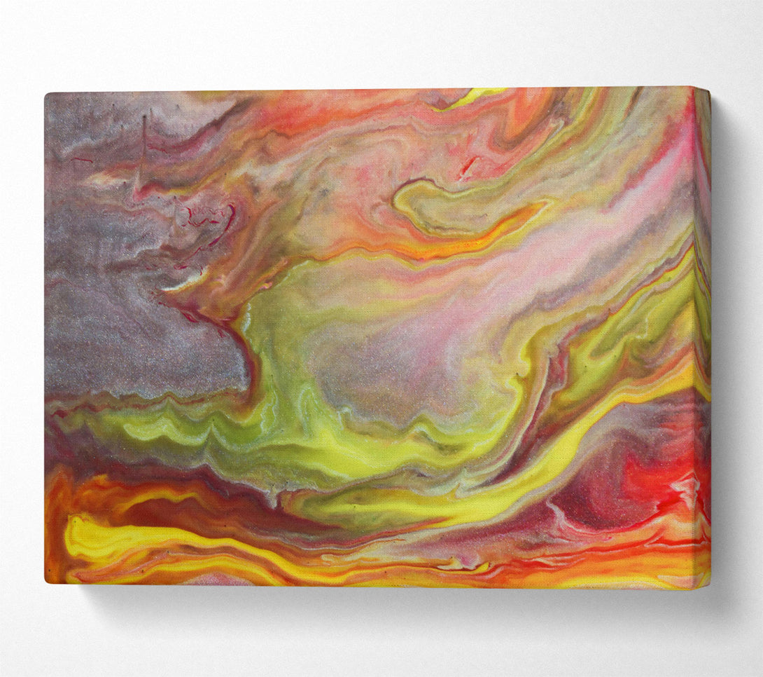  A Canvas Print of Yellow Swirling Dreams Canvas Print