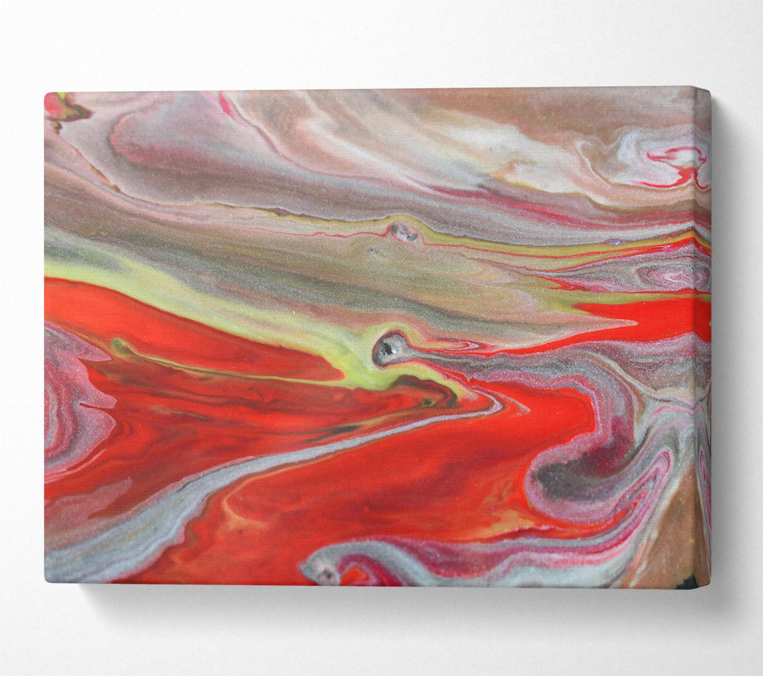  A Canvas Print of Crimson Abstract Swirls Canvas Wall Art