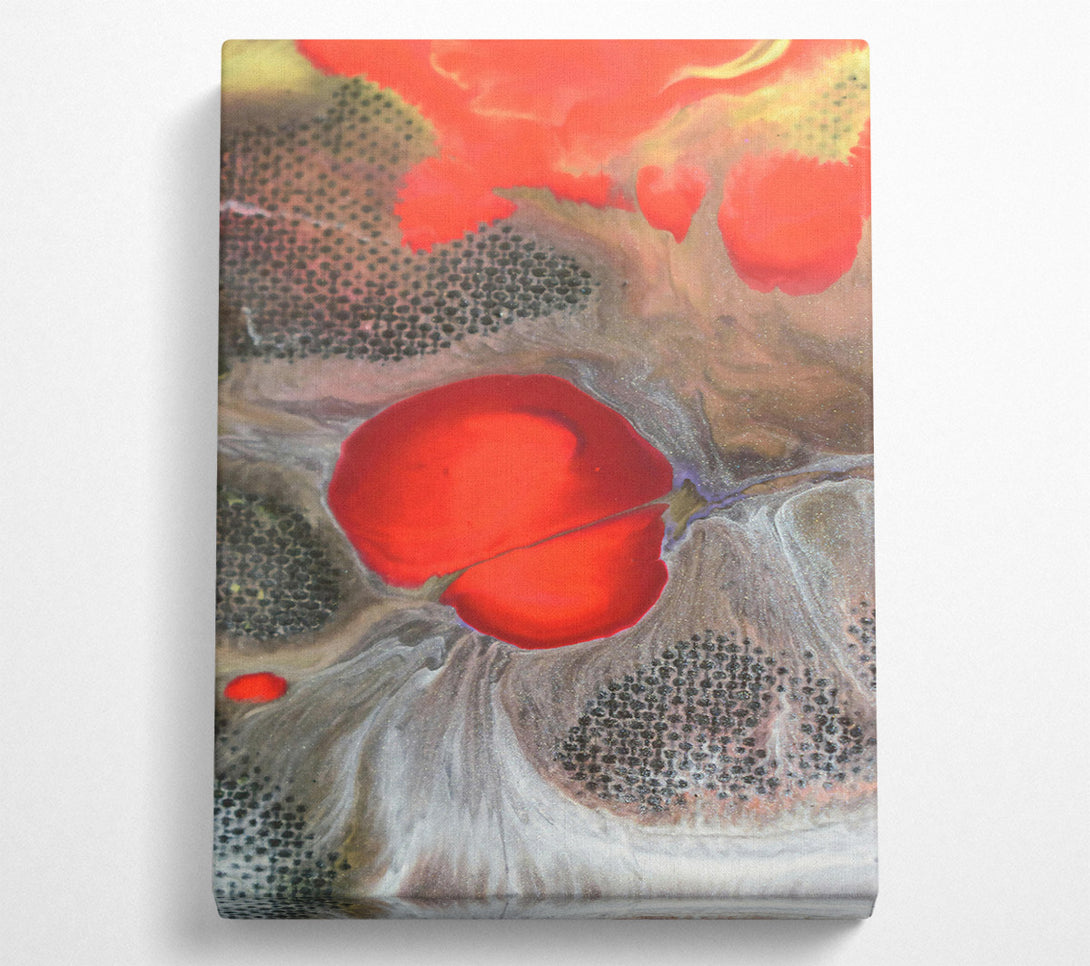  A Canvas Print of Crimson Abstract Flow Canvas Wall Art