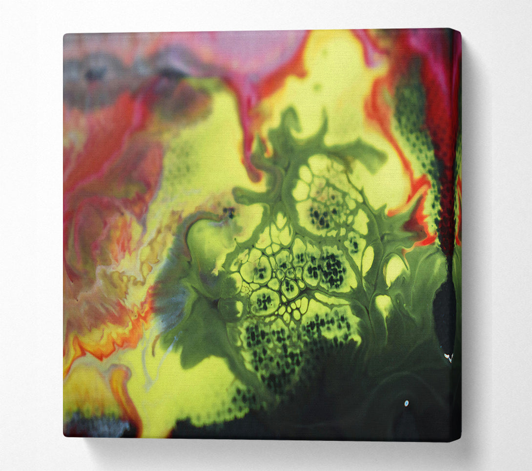  A Canvas Print of Lime Green Abstract Canvas Art