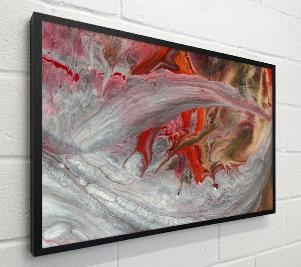 Silver And Crimson Swirl