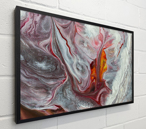 Crimson And White Swirls