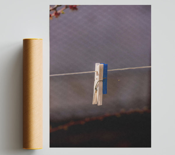 Blue And White Hold Giclee Print