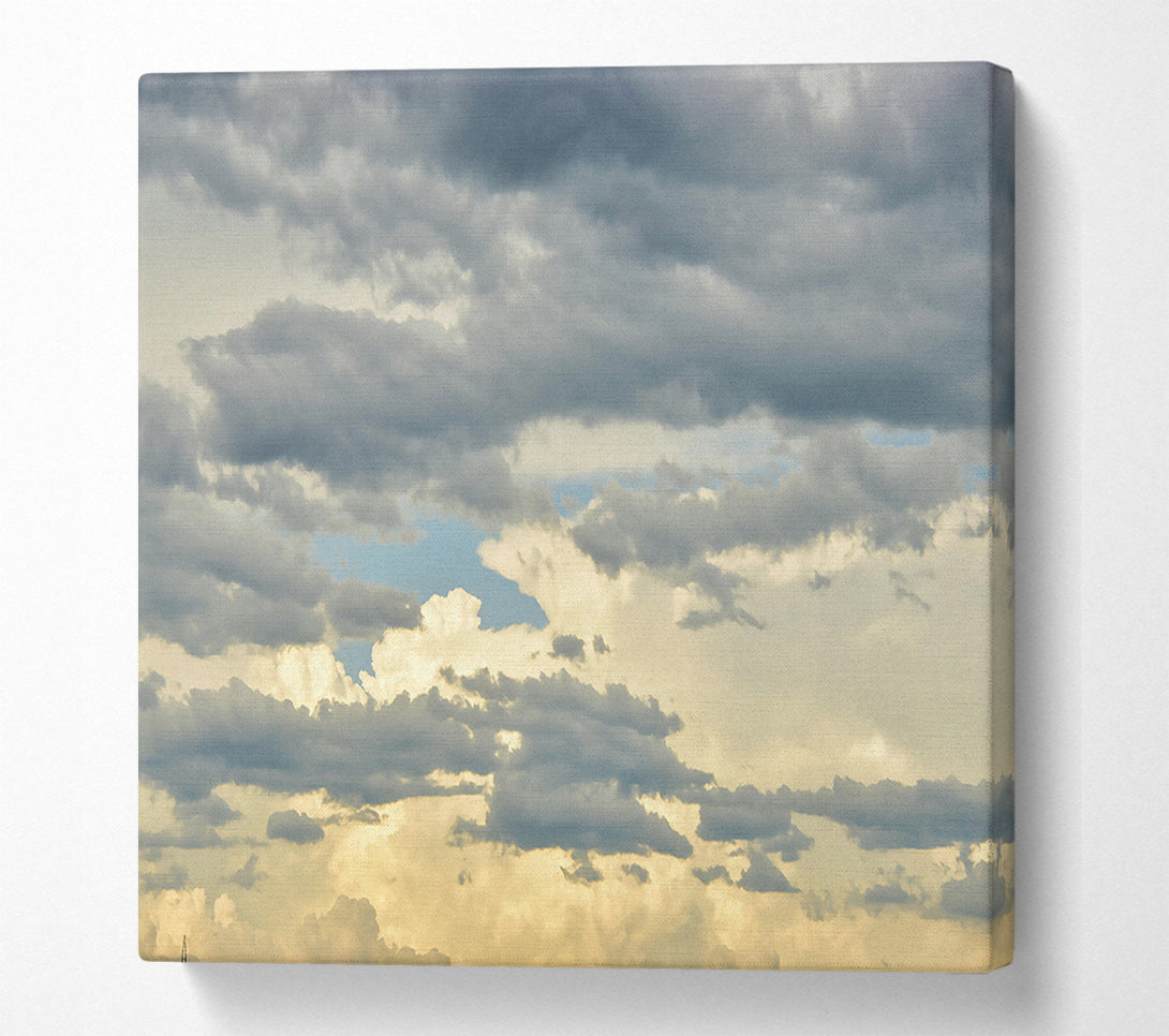  A Canvas Print of Gray & Golden Cloudscape Canvas Art