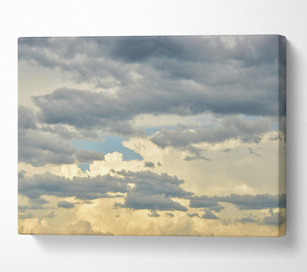  A Canvas Print of Gray & Golden Cloudscape Canvas Art