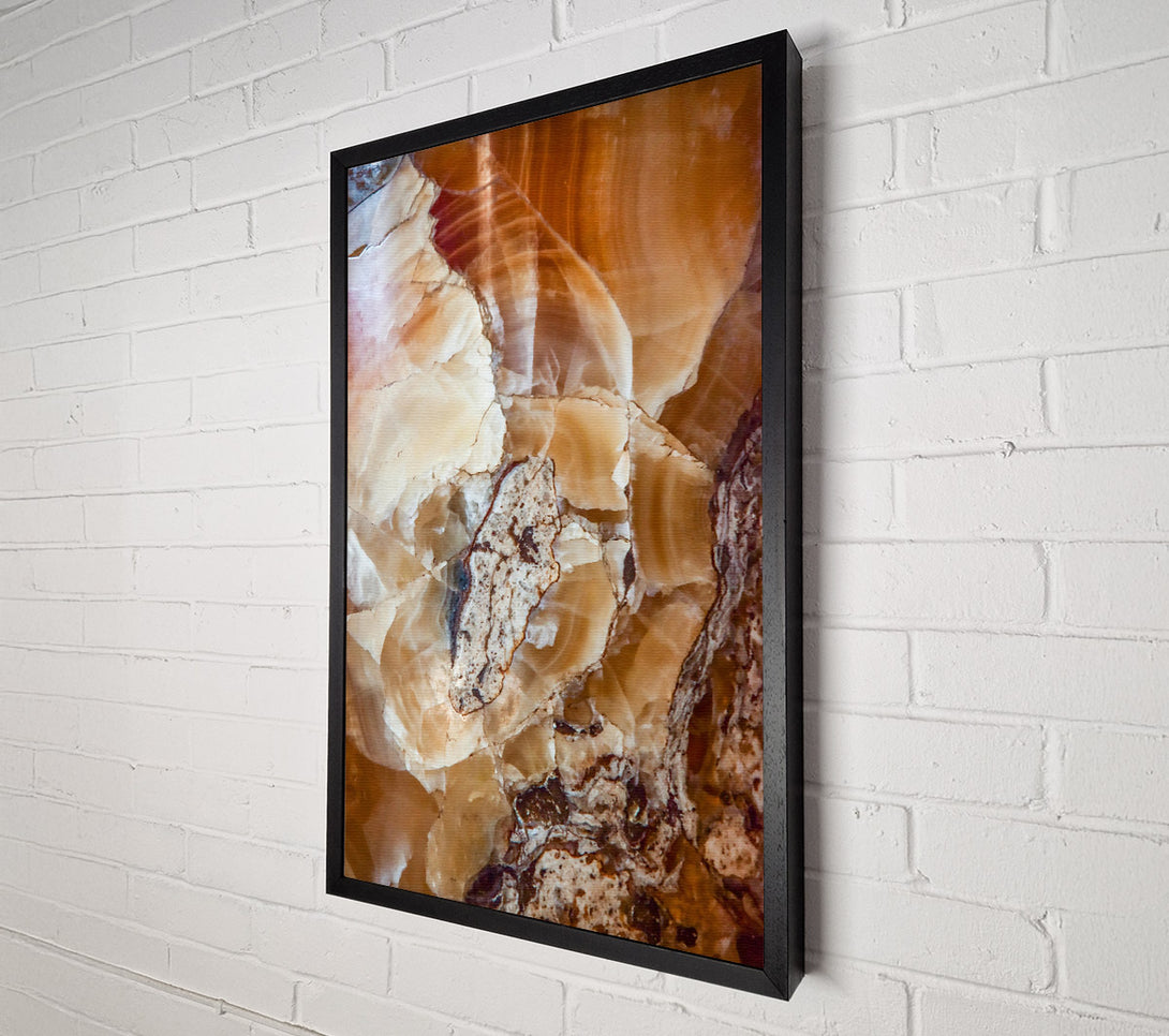  A Canvas Print of Amber Veined Texture Canvas Wall Art