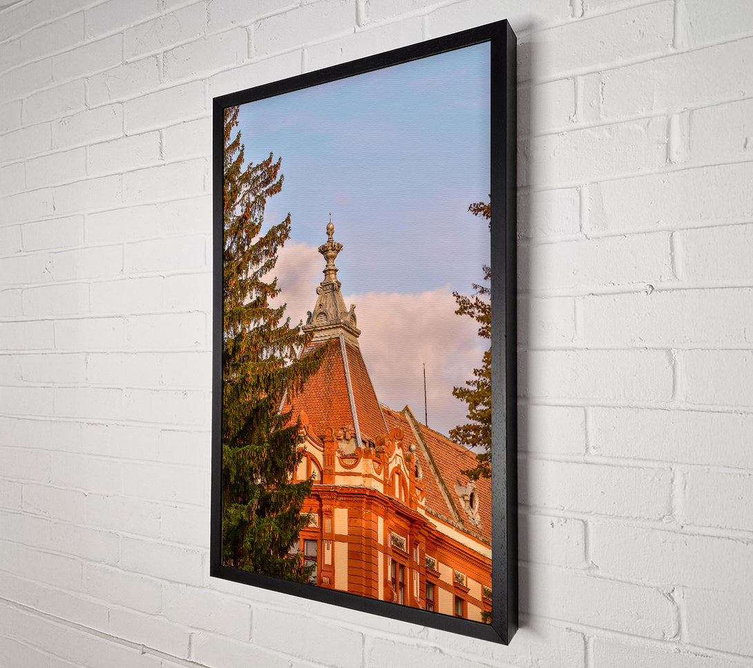  A Canvas Print of Orange Roof Detail Canvas Art