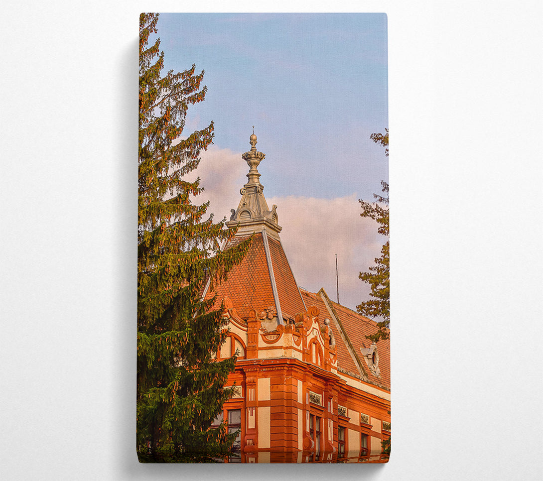 A Canvas Print of Orange Roof Detail Canvas Art