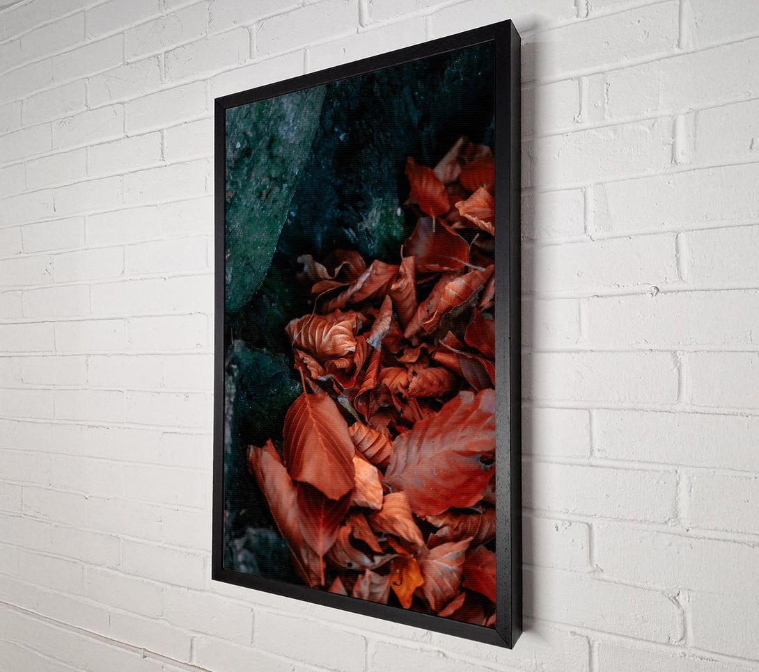 A Canvas Print of Rust-Colored Autumn Leaves Canvas Wall Art