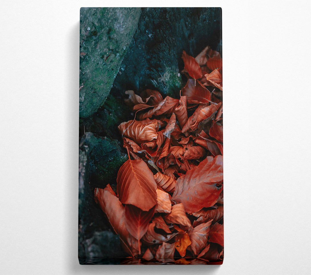  A Canvas Print of Rust-Colored Autumn Leaves Canvas Wall Art