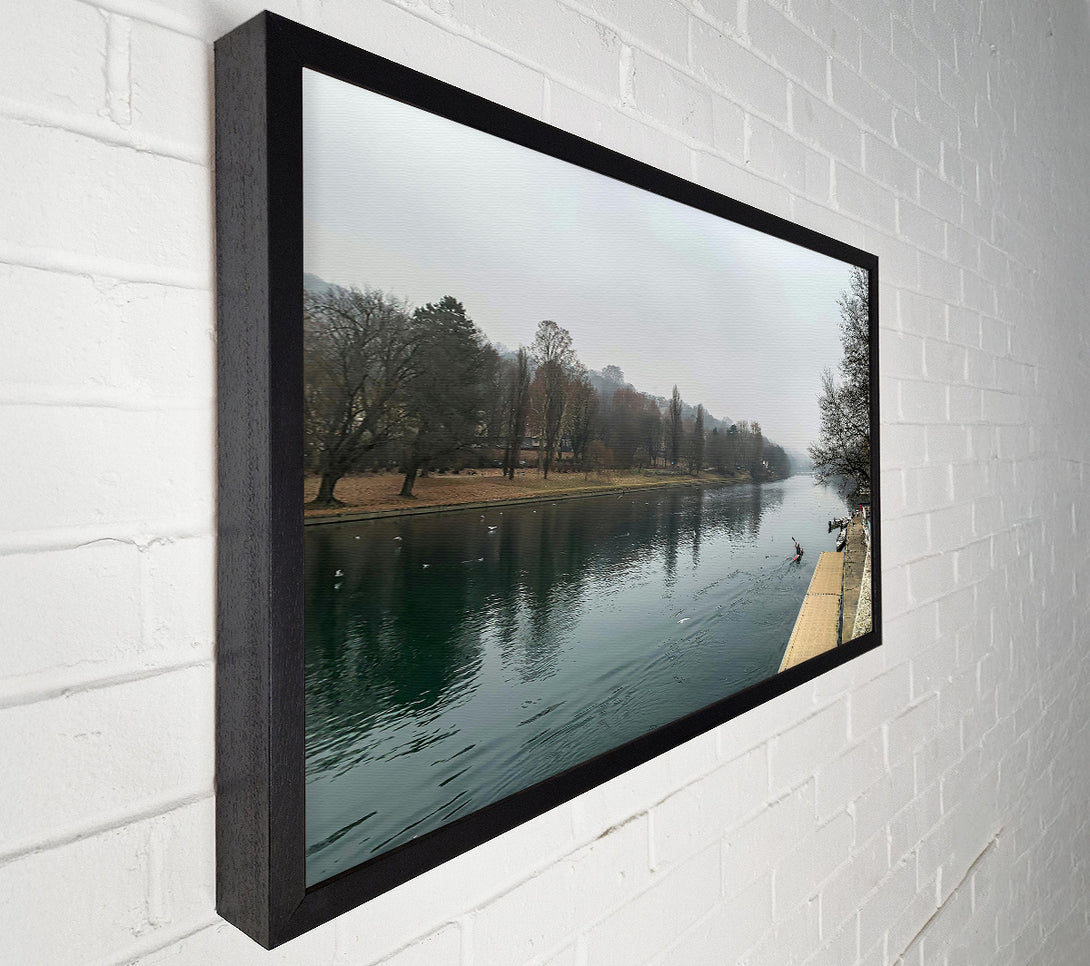  A Canvas Print of Teal River Fog Canvas Art
