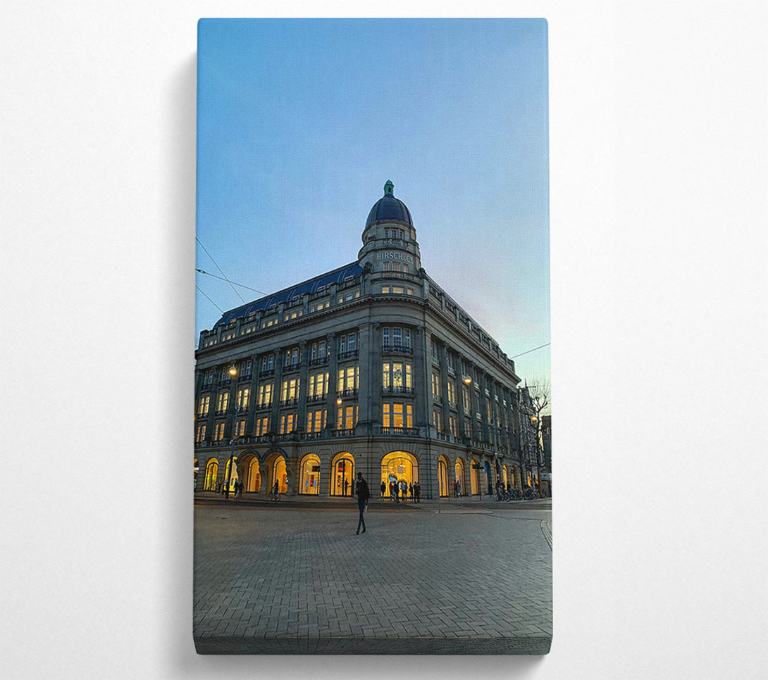  A Canvas Print of Golden Hour Building Canvas Print