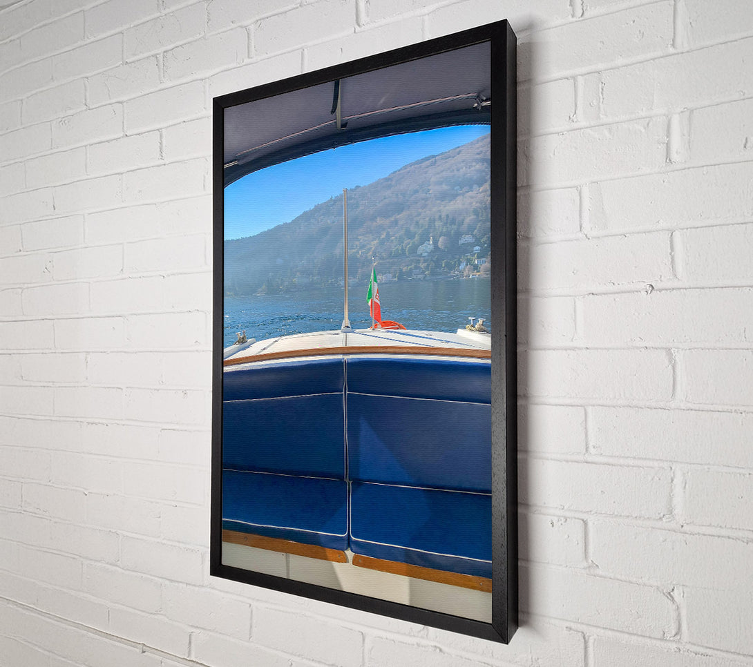 A Canvas Print of Blue Boat Seat View Canvas Wall Art